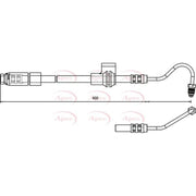 Apec Brake Hydraulic Hose Line Rear Left fits Ford Fiesta V 2005-2008