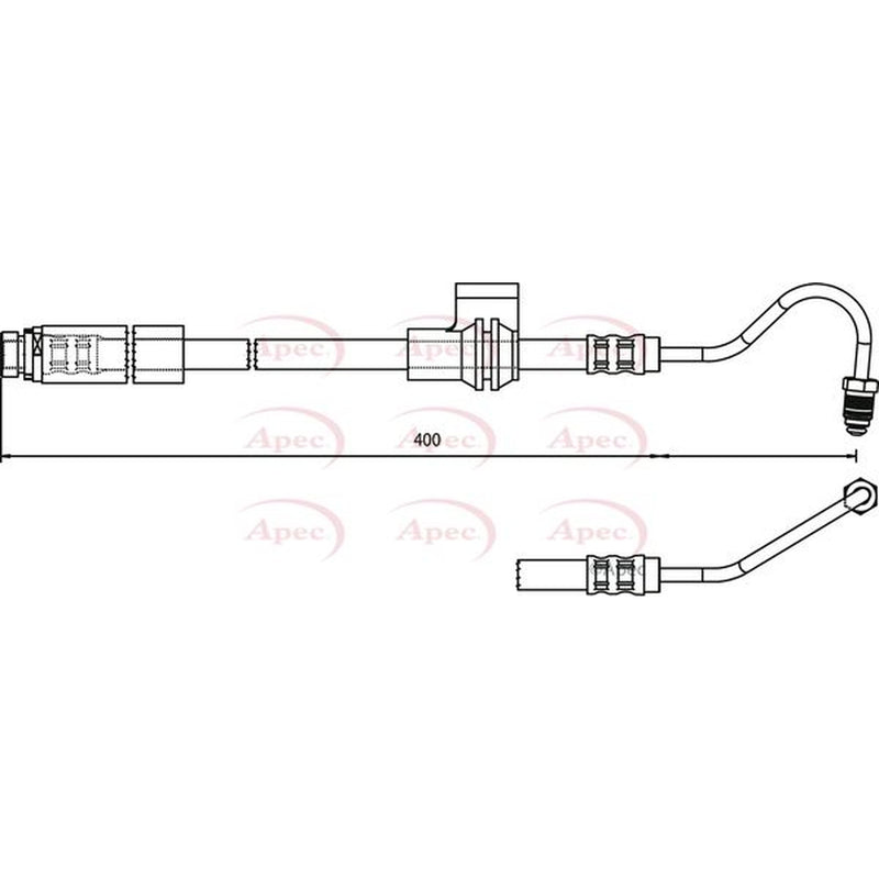 Apec Brake Hydraulic Hose Line Rear Left fits Ford Fiesta V 2005-2008