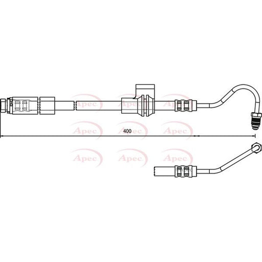 Apec Brake Hydraulic Hose Line Rear Left fits Ford Fiesta V 2005-2008