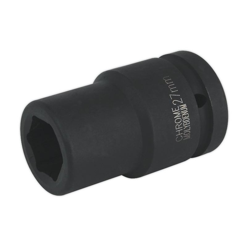 Sealey Impact Socket 27mm Deep 1"Sq Drive IS127D Sealey - Dynamic Drive