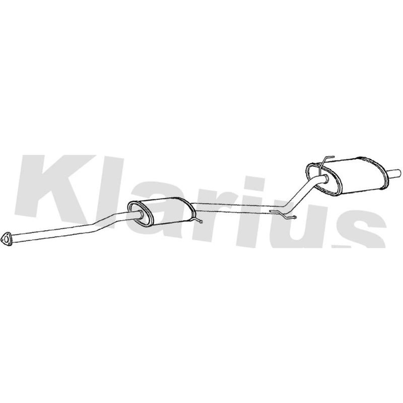 Klarius Box With Tail Pipe Rear fits Honda Accord VII 2003-2008 2.0