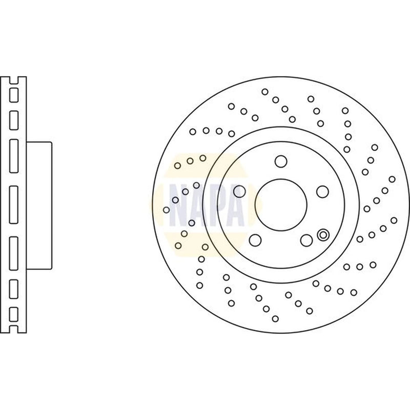 NAPA Front / & Rear / Brake Discs & Pads fits Mercedes-Benz Sl 2008-2012 230.454