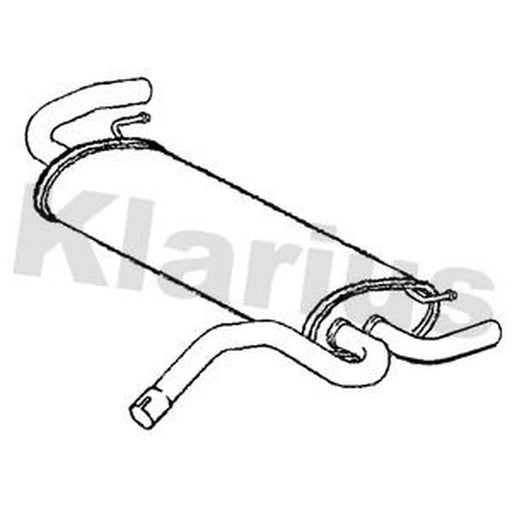 Klarius Box With Tail Pipe Rear fits Volvo V40 2012-2019