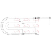Apec Handbrake Cable Left Rear fits Renault Laguna 2008-2015 2.0 3.5