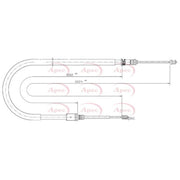 Apec Handbrake Cable Right Rear CAB1565