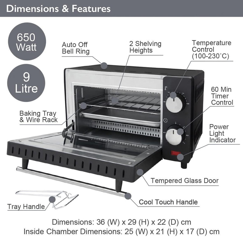 650W Compact Oven 34509 Quest - Dynamic Drive