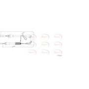 Apec Handbrake Cable Right Rear fits Ford Transit Platform/Chassis 2006-2014 2.3