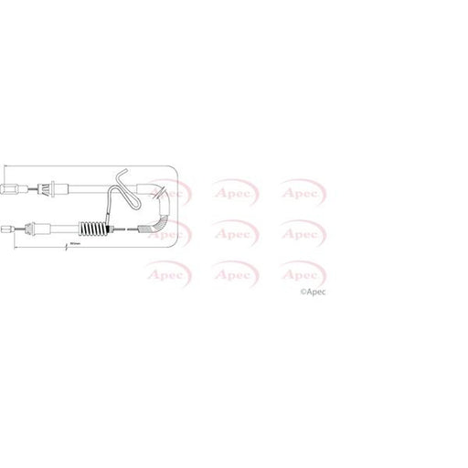 Apec Handbrake Cable Right Rear fits Ford Transit Platform/Chassis 2006-2014 2.3