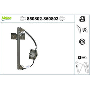 Valeo Electric Window Regulator Lifter Left Front 850802