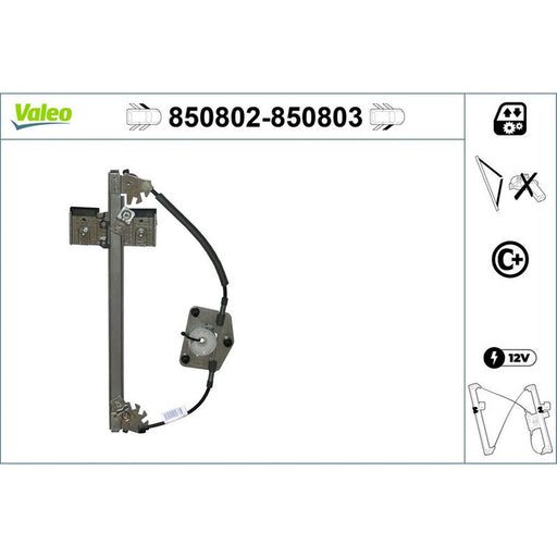 Valeo Electric Window Regulator Lifter Left Front 850802
