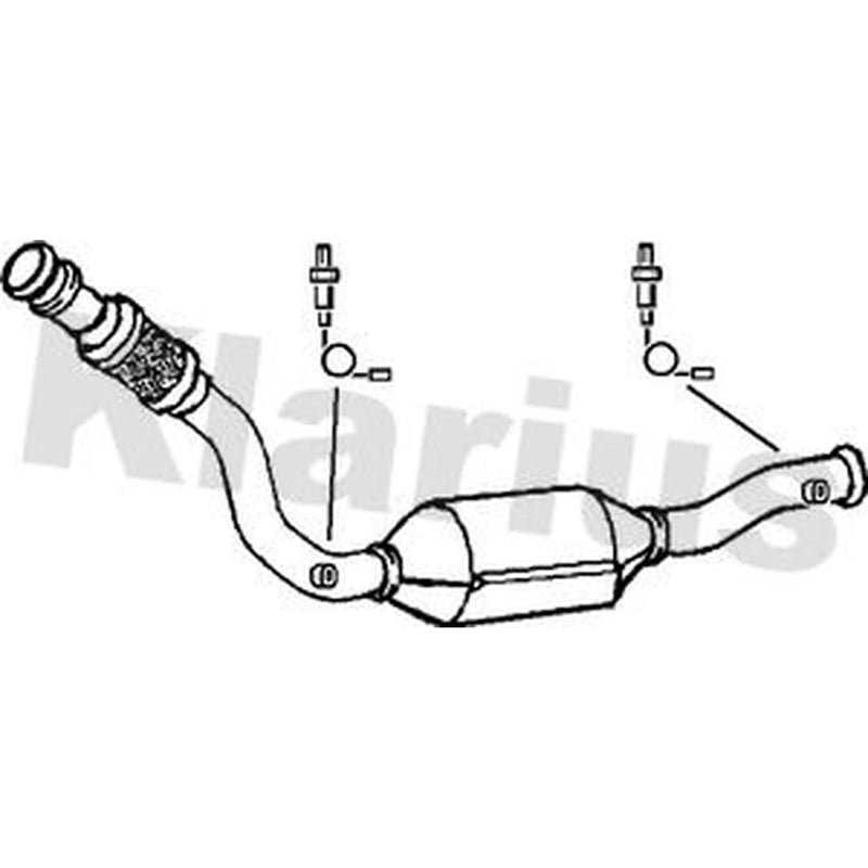 Klarius Catalyst Type Approved With Pipe Front fits Peugeot 307 2000-2005 2.0