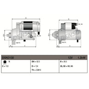 Denso Starter Motor 12V 1.2kW 9 Teeth fits Mercedes-Benz 124 1992-1993