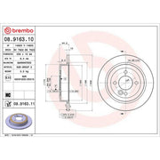 Brembo Rear Brake Solid Discs & Pads fits Mini Mini 2001-2008