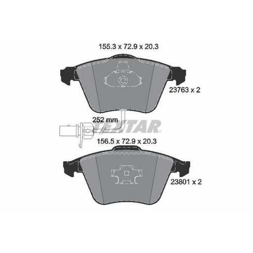 Textar Front Brake Pad Set 2376302
