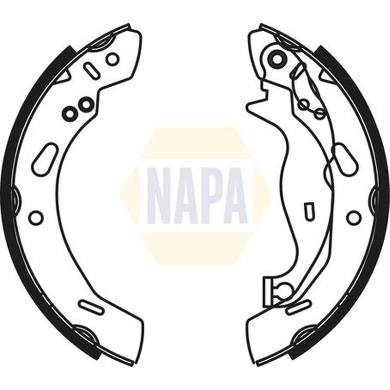 NAPA Brake Shoe Set Axle Kit fits Ford Fiesta 2010-2017 1.6