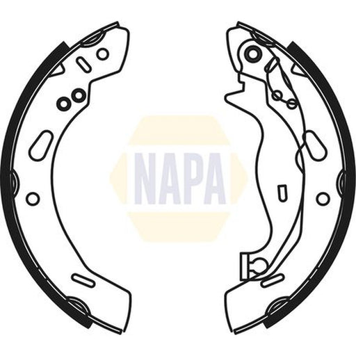 NAPA Brake Shoe Set Axle Kit fits Ford Fiesta 2010-2017 1.6