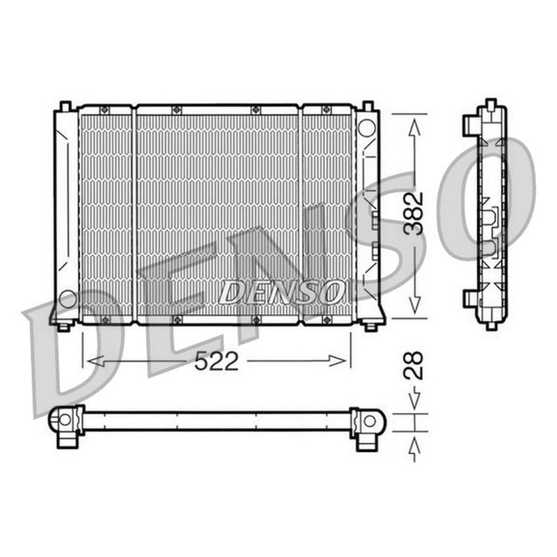 Denso Engine Radiator fits Honda Concerto 1989-1995 1.4 1.5 1.6