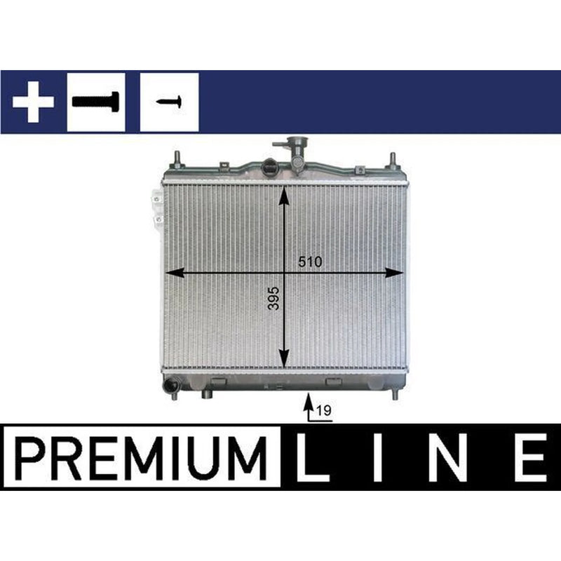 Mahle Engine Radiator fits Hyundai Getz 2002-2010 1.1 1.3 1.4 1.6