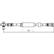 Apec Brake Hydraulic Hose Line Front fits Skoda Superb II 2009-2015 1.6 2.0