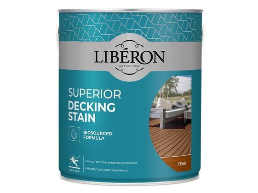 Liberon Superior Decking Stain Teak 2.5 litre Liberon - Dynamic Drive