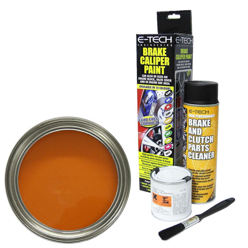 Orange E-Tech Brake Caliper Paint Also for Engine Bay Drums Car Van E-Tech  - Dynamic Drive
