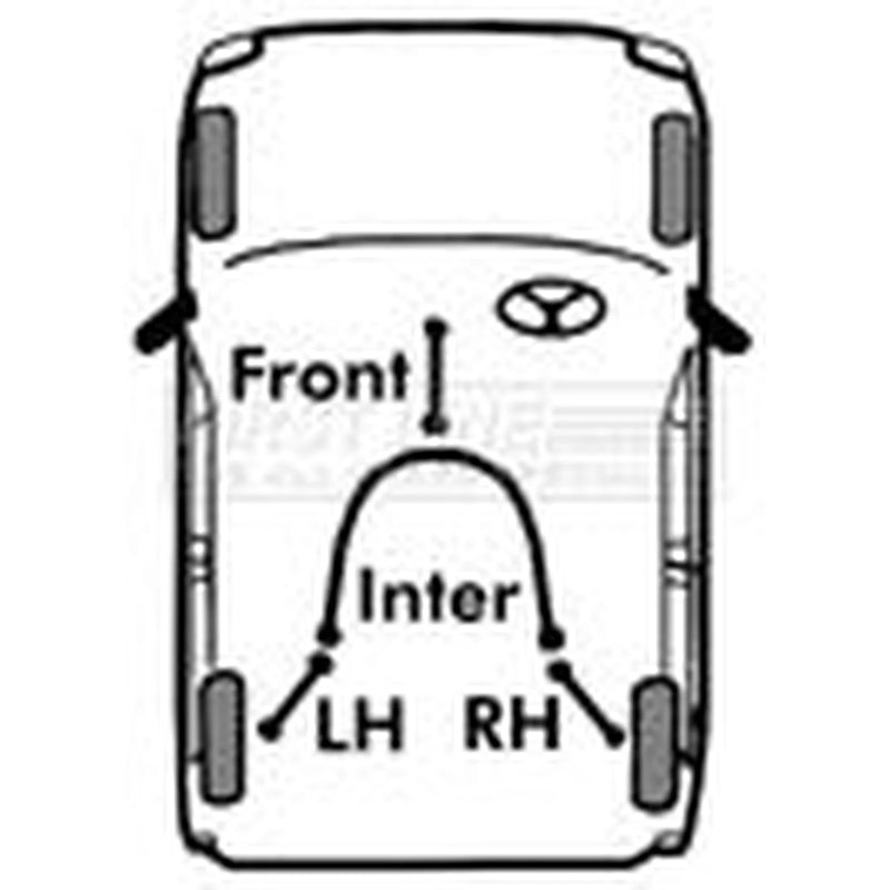First Line Handbrake Cable Centre fits Ford Focus II 2004-2012 1.4 1.6 1.8 2.0