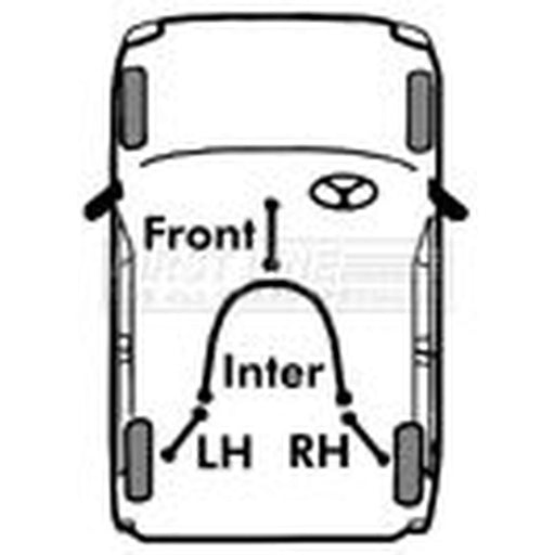 First Line Handbrake Cable Centre fits Ford Focus II 2004-2012 1.4 1.6 1.8 2.0