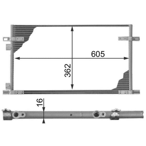 Mahle Air Conditioning Condenser fits Renault Laguna I 1993-2001