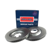 Borg & Beck Front Brake Discs & Pads fits Isuzu D-Max II 2012-2022 1.9 2.5