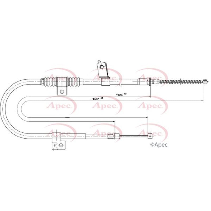 Apec Handbrake Cable Left Rear fits Citroën C-Crosser 2007-2012 2.2 2.4