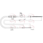 Apec Handbrake Cable Left Rear CAB1779