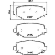 Mintex Rear Brake Pad Set fits Jeep Grand Cherokee L V 2021 on 2.0