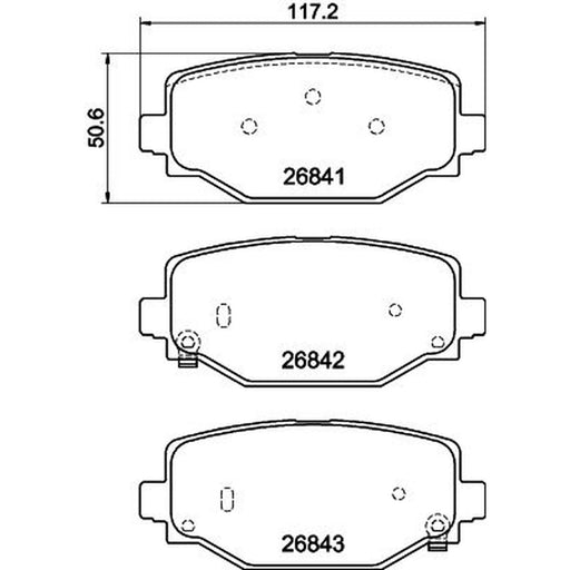 Mintex Rear Brake Pad Set fits Jeep Grand Cherokee L V 2021 on 2.0