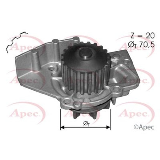 Apec Engine Cooling Water Pump fits Citroën Berlingo First 1998-2005 1.9 2.0