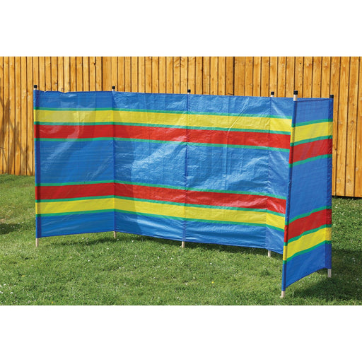 6 Pole Multicoloured Polythene Windbreak 1445 Quest - Dynamic Drive