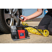Sealey Tyre Inflator/Mini Air Compressor 12V Heavy-Duty MAC05 Sealey - Dynamic Drive