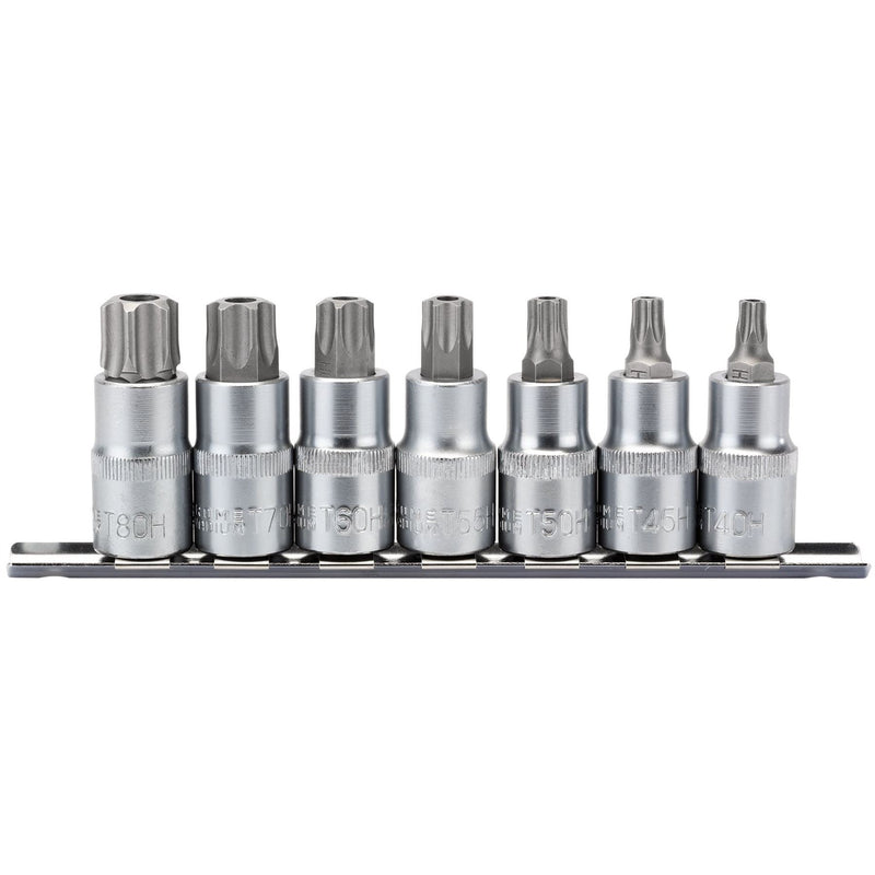 Draper TX-STAR Security Socket Bit Set, 1/2" Sq. Dr., 55mm (7 Piece) Draper - Dynamic Drive