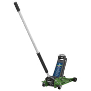 Sealey Low Profile Trolley Jack with Rocket Lift 3 Tonne - Green 3000LEHV Sealey - Dynamic Drive