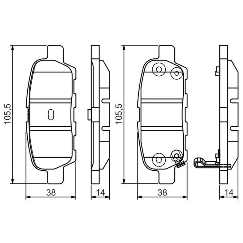 Bosch Front & Rear Pads fits Nissan Murano III 2016 on 3.5