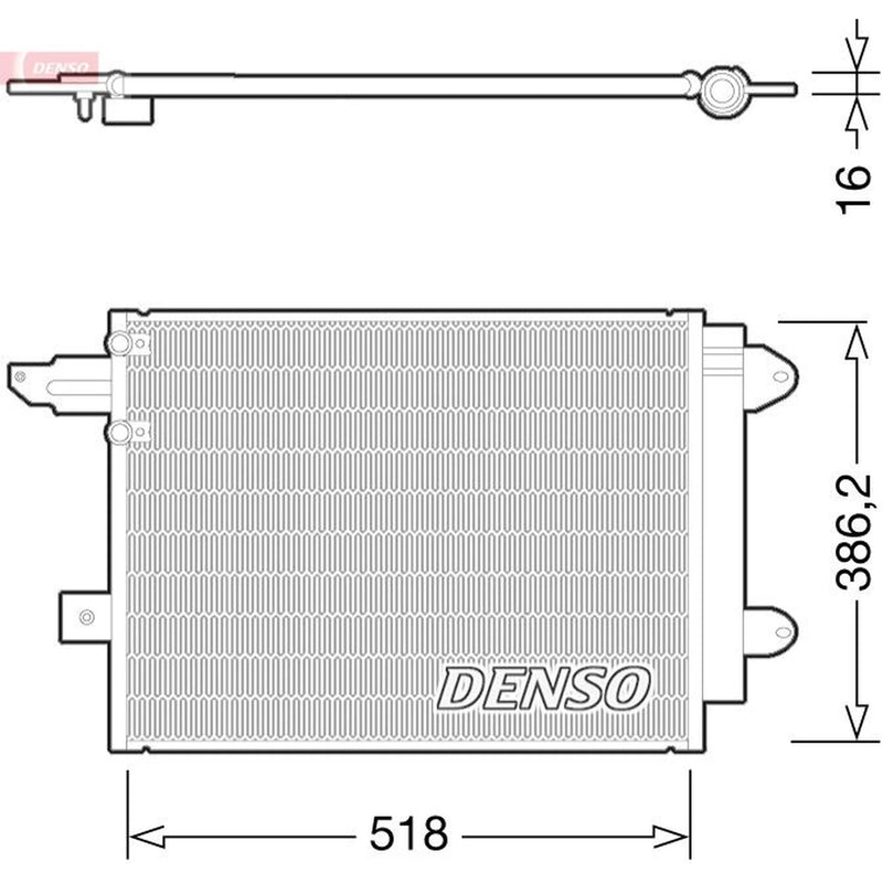 Denso Air Conditioning Condenser fits Audi A3 2011-2012