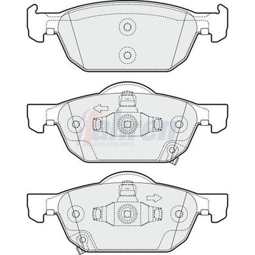 Fahren Front Brake Vented Discs & Pads fits Honda Accord VIII 2008-2015 2.0 2.2