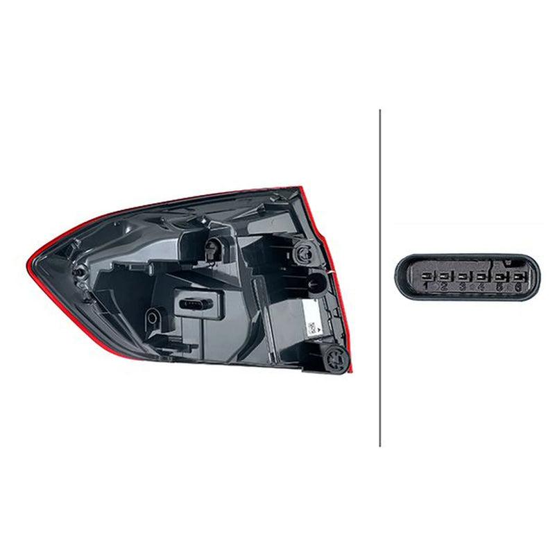 Hella Tail Light / Lamp LED Right fits BMW 3 2011-2018