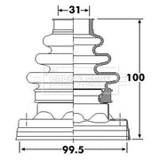 Borg & Beck Drive Shaft Bellow Kit transmission sided BCB6259