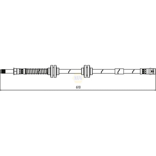NAPA Brake Hydraulic Hose Line Front NBH1234