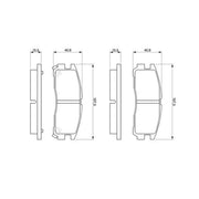 Bosch Front & Rear Pads fits Mitsubishi Shogun Pinin I 1999-2007 1.8 2.0