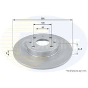Comline Rear Brake Solid Discs & Pads fits Mazda 323 C 1993-1994 1.8