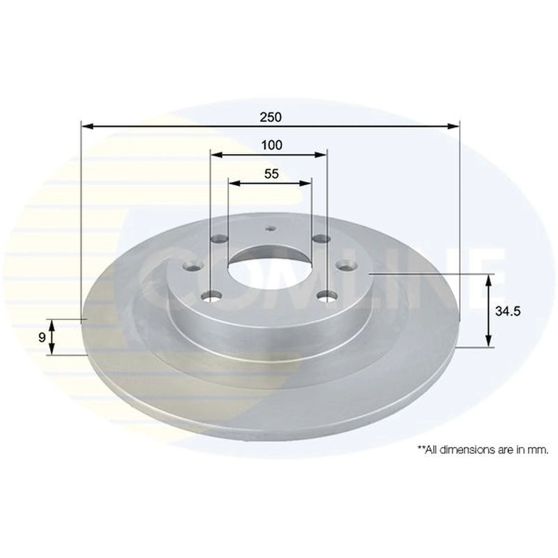 Comline Rear Brake Solid Discs & Pads fits Mazda 323 C 1993-1994 1.8