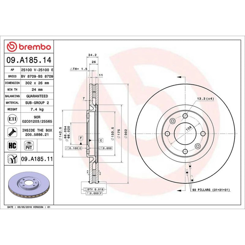 Brembo Front & Rear Brake Discs & Pads fits Peugeot 3008 I 2009-2016 1.6 2.0