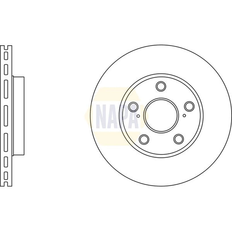 NAPA 2 x Vented Front Brake Discs NBD5800-x2