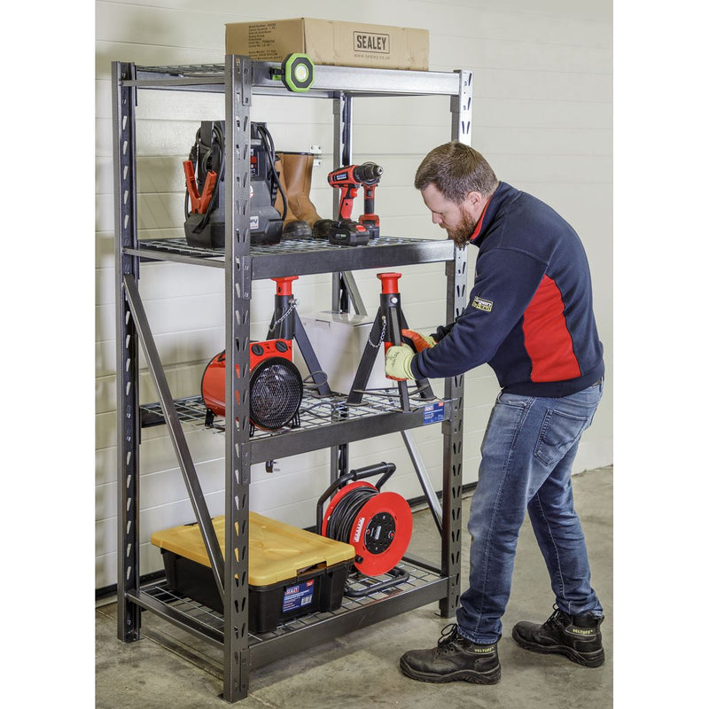 Sealey Heavy-Duty Racking Unit with 4 Mesh Shelves 640kg Capacity Per Level 978m Sealey - Dynamic Drive